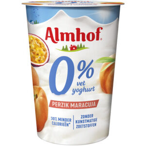Almhof 0% vet yoghurt perzik