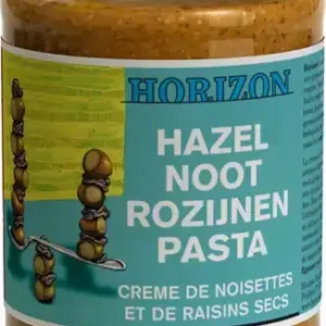Hazelnoot-rozijnenpasta