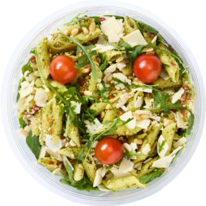 Healthy Hand Salade pasta pesto