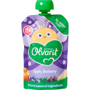 Olvarit Knijpfruit 12+ Maanden Appel Bosbes