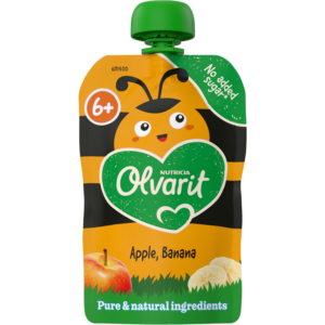 Olvarit Knijpfruit 6+ Maanden Appel Banaan