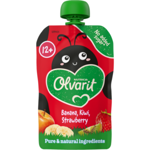 Olvarit Knijpfruit 12+ Maanden Aardbei Banaan Kiwi