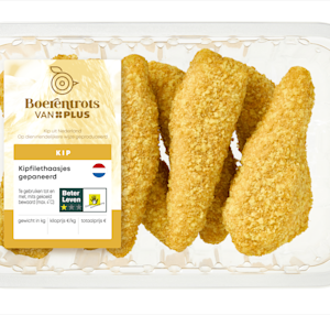 PLUS Boerentrots Kipfilethaasjes gepaneerd