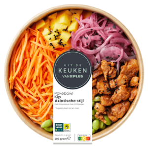 Uit de keuken van Poké bowl Aziatische kip