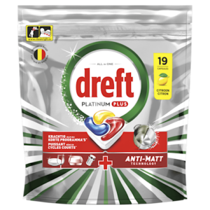 Dreft Platinum plus vaatwascapsules lemon