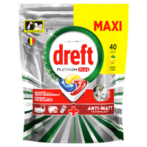 Dreft Platinum Plus vaatwascapsules Lemon