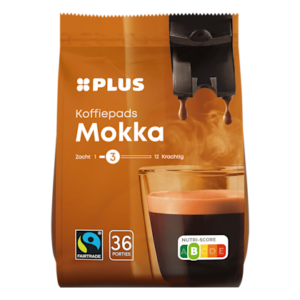 Plus Koffiepads mokka Fairtrade