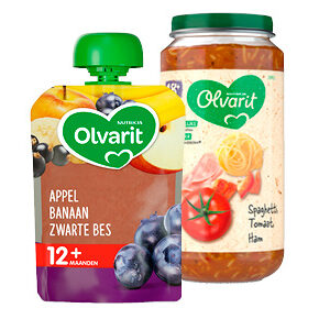 Potjes of knijpzakjes babyvoeding
