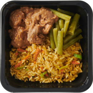 DekaMarkt Nasi met sate en kippendij