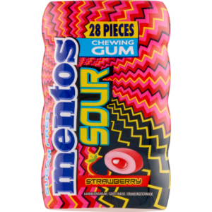 Mentos Sour gum strawberry 28 st.