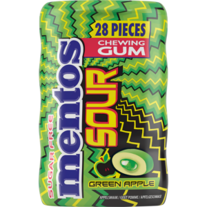Mentos Sour gum green apple 28 st.
