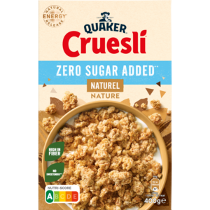 Quaker Cruesli Zero sugar naturel