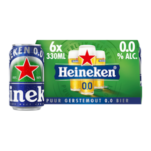 Heineken Premium pilsener 0.0 bier blik