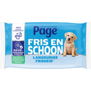 Page Vochtig toiletpapier compleet schoon