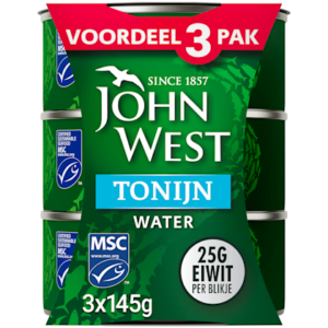 John West Tonijnstukken in water MSC 3pack