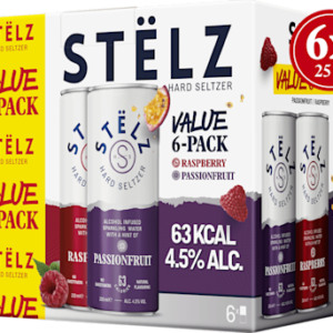 Stëlz Hard Seltzer Raspberry & Passionfruit