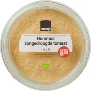 Hummus zongedroogde tomaat