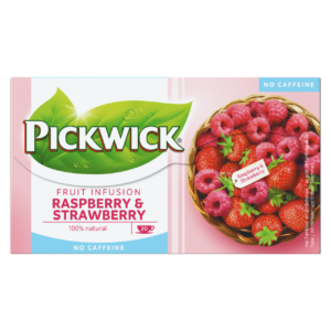 Pickwick Fruit infusion raspberry & strawberry 20 zakjes