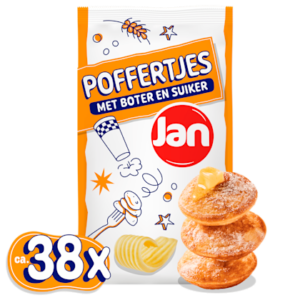 Jan Poffertjes met boter en suiker