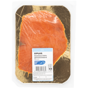 Plus Gerookte sockeye zalm gesneden