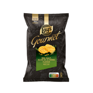 Lays Wavy Cut Sea Salt, Olive Oil & Herbs