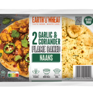 EARTH & WHEAT Naanbrood knoflook & koriander 2st.