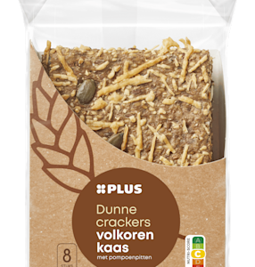 Plus Dunne crackers volk kaas pomp