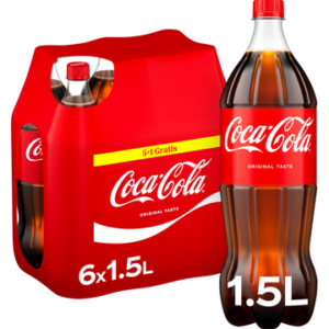 Coca-Cola Original Taste 5+1 Gratis PET Fles 6 x 1,5 L