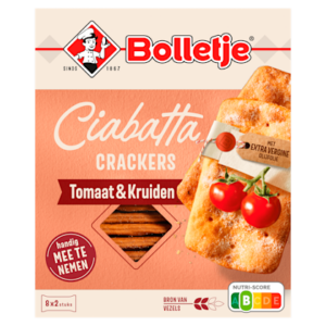 Bolletje Ciabatta Tussendoorcracker Tomaatkruid