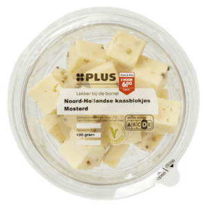 Plus N-Hollands Kaasblokjes Mosterd