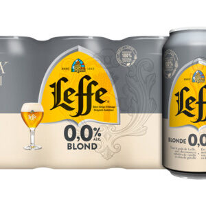 Leffe Blond 0.0% alcoholvrij bier blik 6-pack