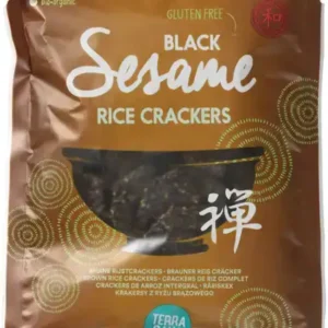 Zwarte sesam rijstcrackers