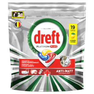 Dreft Platinum Plus Citroen Vaatwascapsules 19 Stuks