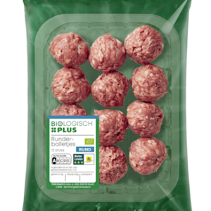 Biologisch PLUS Runderballetjes 12 stuks