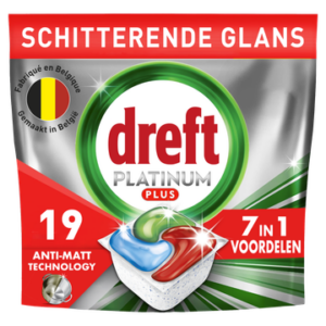 Dreft Platinum Plus All In One Vaatwastabletten Anti-dofheidstechnologie 19 X