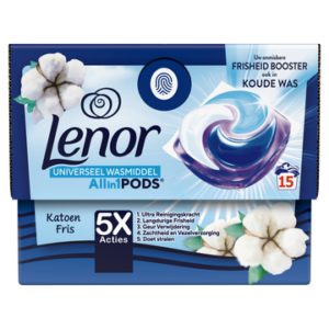LENOR PODS Wascapsules 15 Wasbeurten, Katoen Fris