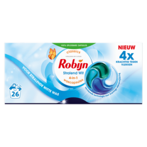 Robijn Wasmiddel Capsules Stralend Wit 26 Wasbeurten