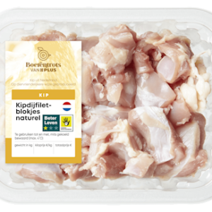 PLUS Boerentrots Kipdijfiletblokjes naturel
