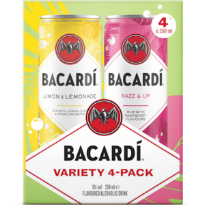 Bacardi 4-pack Razz & Up / Limon & Lemonade