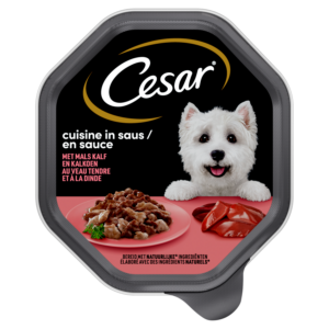 Cesar Classic hondenvoer kalf & kalkoen in saus