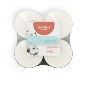 Bolsius True scents fresh cotton 8uurs