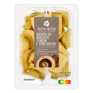 AH Ravioli brasato funghi e vino rosso