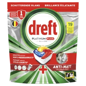 Dreft Platinum plus vaatwascapsules citroen