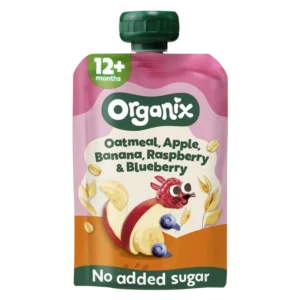 Organix Knijpfruit oatmeal, appel, banana 12m+