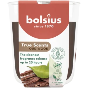 Bolsius True scents geurglas oud wood 8cm