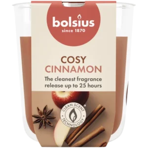 Bolsius True scents geurglas apple cinnamon 8cm