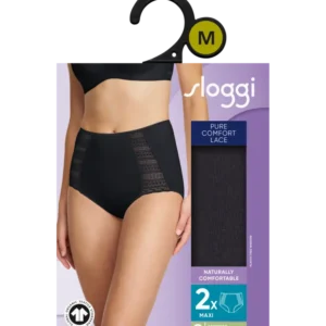 Sloggi Pure comfort lace maxi zwart maat L