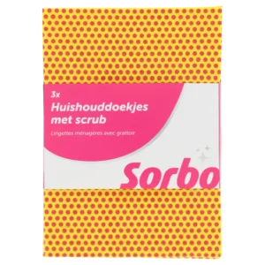 Sorbo Huishouddoekjes met scrub 25x35cm 3st