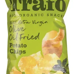 Aardappelchips gebakken in virgin olijfolie