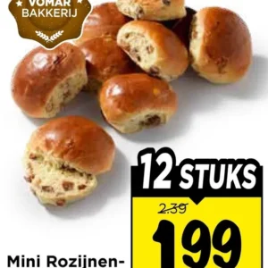 Mini rozijnenbollen